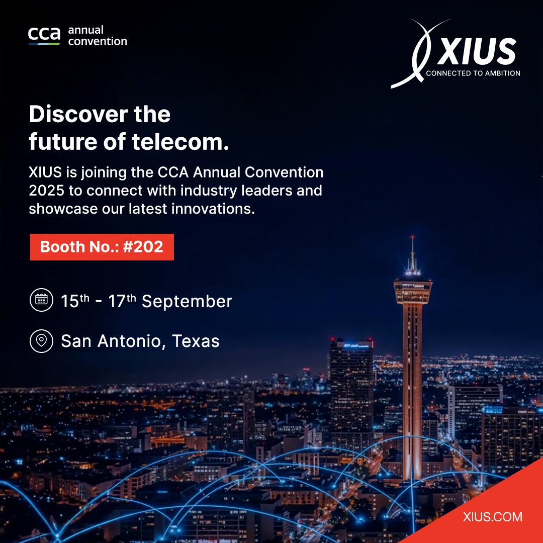XIUS is headed to San Antonio, Texas, for the Competitive Carriers Association Annual Convention 2025. From Core Network-as-a-Service to Private 5G and Digital BSS, XIUS is ready to showcase how we’re helping operators unlock new growth. #XIUS #CCAEvent #MobileCarriersShow