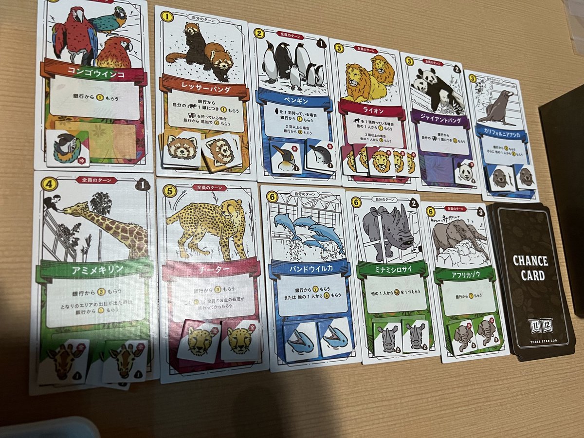 今日も梅田のBARにてボードゲームして遊びました✨

・コーヒーラッシュ
・三つ星動物園

写真撮らずやけど、ペンギンパーティーとか！🐧

初めましての方とボードゲームできて楽しかった✨

#大阪
#梅田
#ボードゲーム
#ボドゲ
#ボードゲーム大阪
#ボドゲ好きと繋がりたい