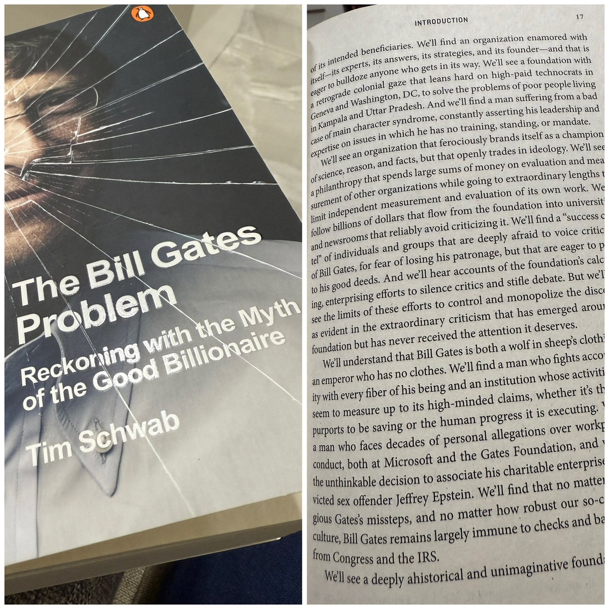 JabirAT's tweet photo. Started reading “The Bill Gates Problem” by @TimothyWSchwab . Highly engaging and insightful read, let’s see what the billionaire philanthropy looks like under the hood. https://t.co/q5CGiegKVG