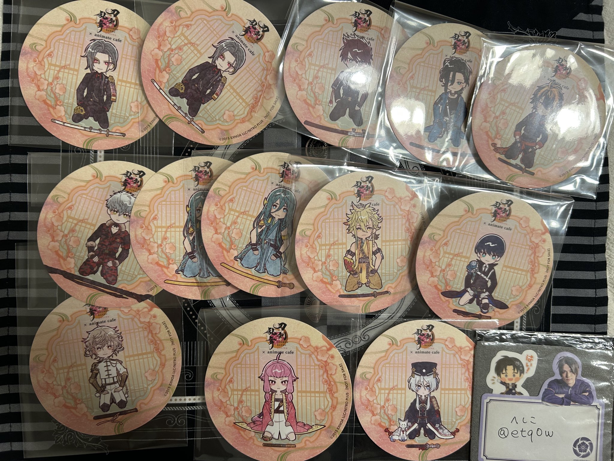 鶯丸 刀剣乱舞 アニメイトカフェ 箔押しカード コースター 硬化ケース 鶯丸 刀剣乱舞 アニメイトカフェ 箔押しカード コースター 硬化