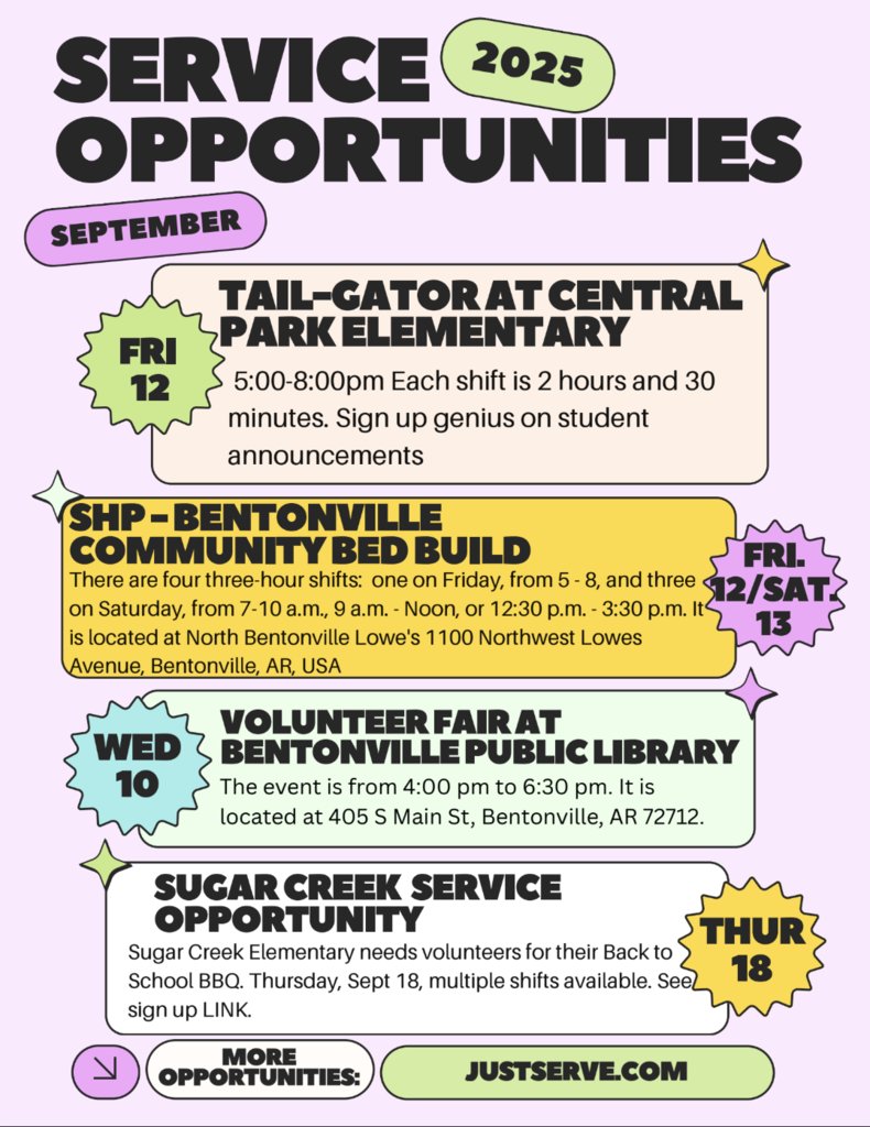 All students in the class of 2027 and beyond are required to complete community service learning hours to graduate? Ms. Ta-Neisha Marshall's students explored upcoming and ongoing volunteer opportunities, creating flyers to help students find service options that work for them.