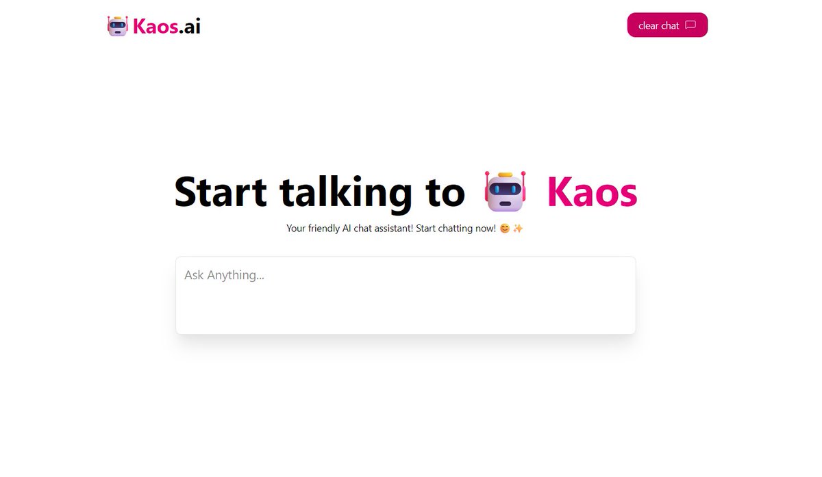 FrontendDoc's tweet image. mini project – Kaos ai ✨
🔹 Built with Next.js
🔹 Powered by Gemini API for AI chat responses
🔹 Used Zustand for state management of messages

Check it out here 👉 kaos-ai.vercel.app

#Nextjs #AI #GeminiAPI #Zustand #WebDevelopment #MiniProject