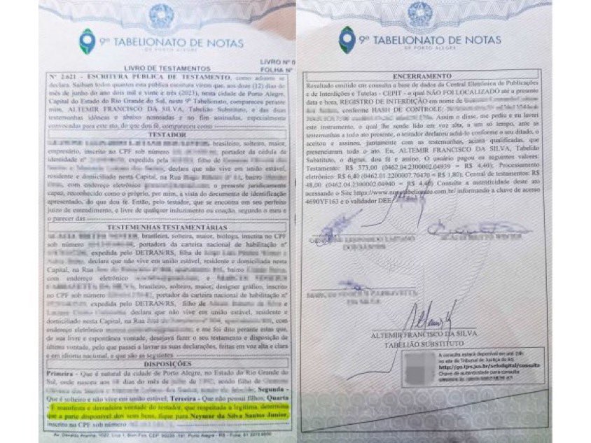 🚨BREAKING 

Neymar has reportedly inherited £846M from a billionaire's will. 🇧🇷💰

The Brazilian businessman, who never met him, admired his family bond and chose him as heir. Courts still need to clear it before Neymar gets the fortune

[<a href="/MirrorFootball/">Mirror Football</a>]
