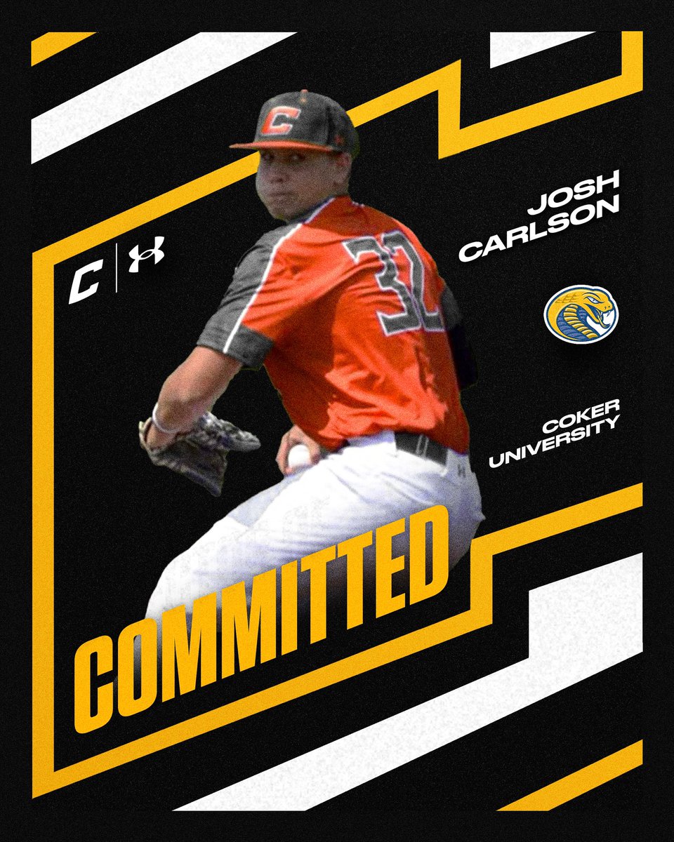 Congrats to Canes 2026 RHP Josh Carlson on his commitment to <a href="/CokerU_Baseball/">Coker University Baseball</a> 

#thecanes #DifferentBrandOfBaseball