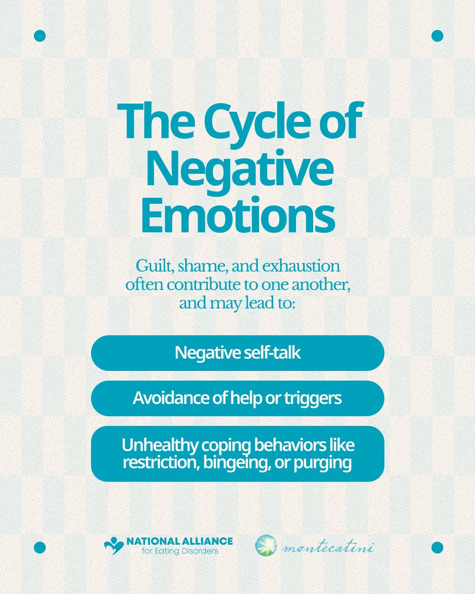 AllianceforED_'s tweet image. Together with @montecatinitreatmentcenter, we are exploring how many feelings, including guilt, shame, and exhaustion, can show up in recovery. 💙
#RecoveryIsPossible #EatingDisorderRecovery #MentalHealthAwareness