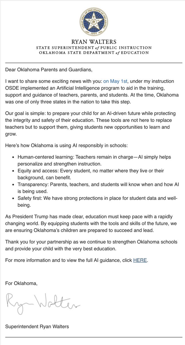 OK State Dept of Ed tweet media