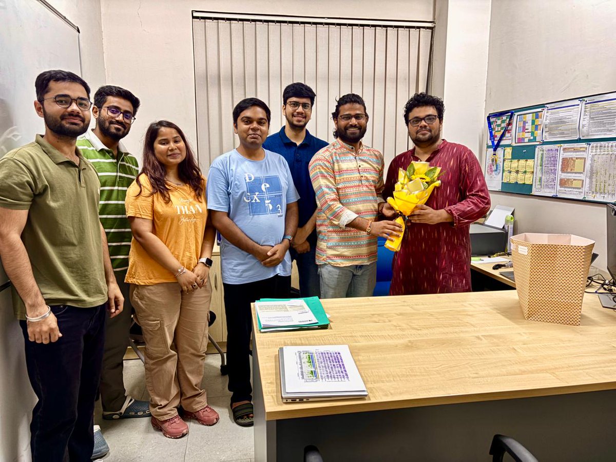 Many thanks to my lab members for the lovely Teachers' Day gifts... Proud to be your teacher... You guys rock !! Happy Teachers Day to all ...
<a href="/Sourav_IIITD/">Sourav Goswami</a>
,
<a href="/Omprakash_Shete/">Omprakash R. Shete</a>
,
<a href="/Verma_S_/">Shivangi Verma</a> 
,
@debarshiroy2000
,
<a href="/Alisha_Ansari24/">Alisha Ansari</a>