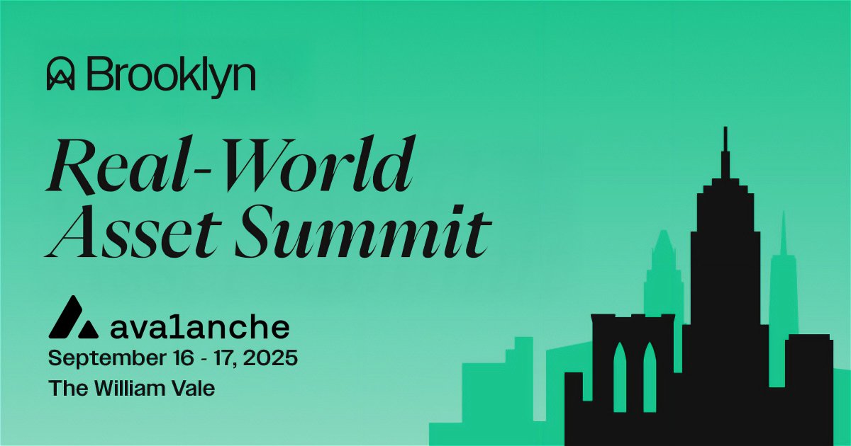 Avalanche🔺 (@avax) on Twitter photo From hedge funds to equities to institutional credit, more real world assets are coming onchain every day. Let’s talk about it.
Avalanche is proud to be supporting this year’s <a href="/rwasummit/">Real-World Asset Summit</a> in Brooklyn, to accelerate the industry-wide shift to tokenized finance. From hedge funds to equities to institutional credit, more real world assets are coming onchain every day. Let’s talk about it.
Avalanche is proud to be supporting this year’s <a href="/rwasummit/">Real-World Asset Summit</a> in Brooklyn, to accelerate the industry-wide shift to tokenized finance.