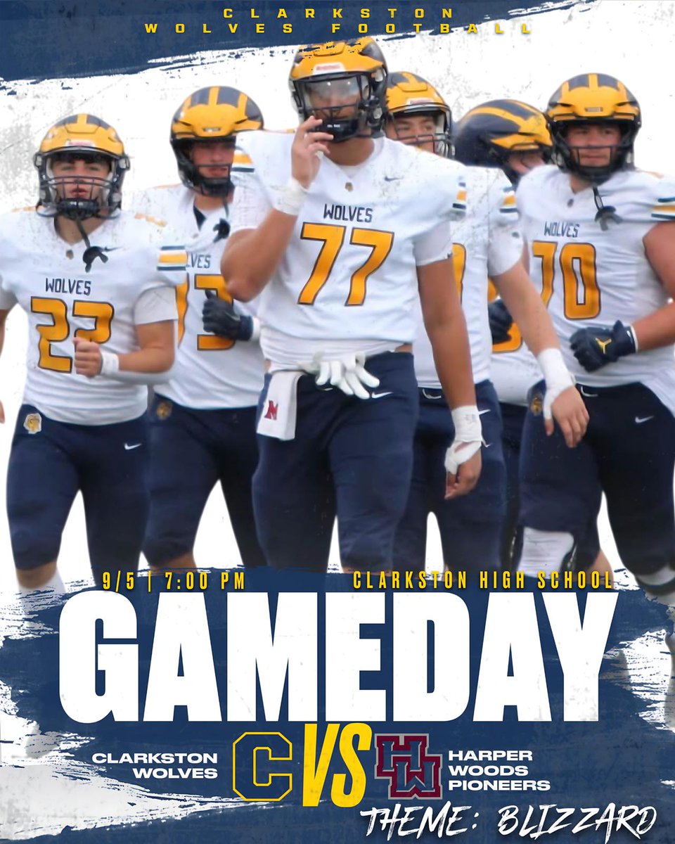Home Opener, 7pm in the Wolves Den! #ClarkstonFootball