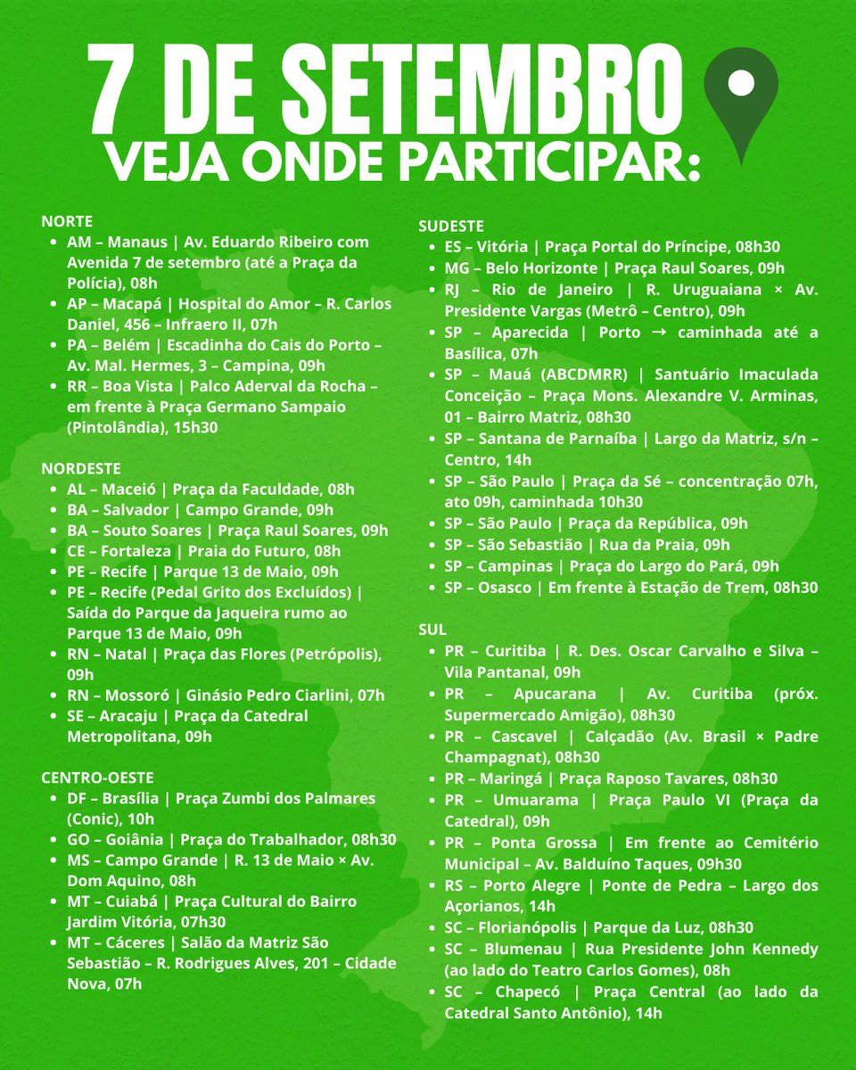 lulaverso's tweet image. 👉 “Dia 7 de setembro é nas ruas! Vamos juntos ocupar o Brasil em defesa da soberania e da democracia. ✊🇧🇷”