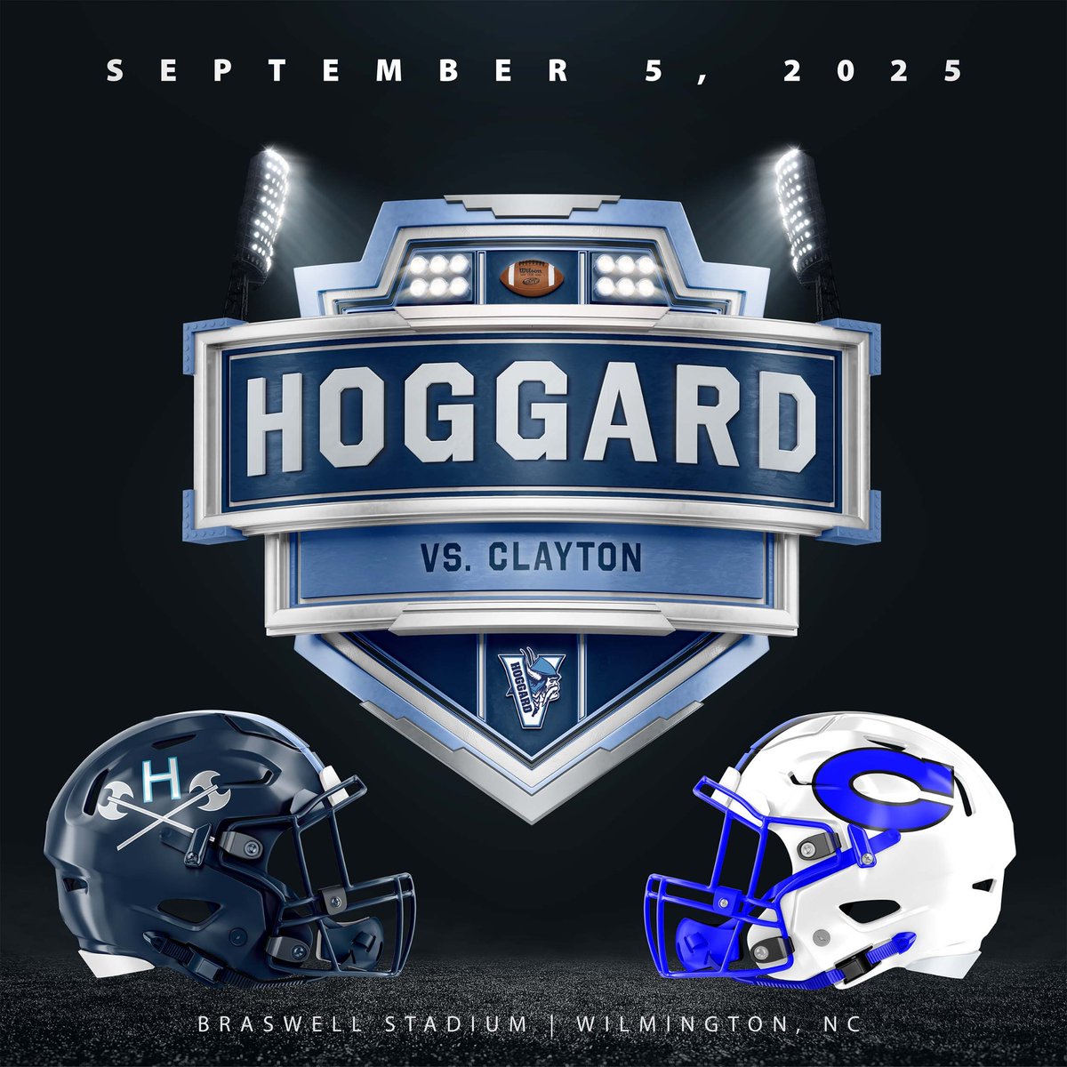 Join us tonight on the Hoggard Sports YouTube Channel for all the action as our <a href="/JTH_Vikings/">Hoggard Football</a> take on Clayton at Scott Braswell Stadium.

6:40 - Pregame Show
7:00 - Kickoff

📺 bit.ly/JTHsports
📊 bit.ly/JTHFBstats

Go Vikings!!