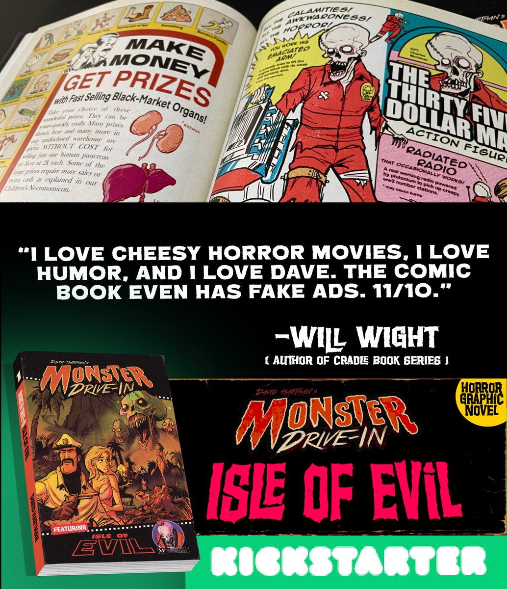 David Hartman (@davidhartmanart) on Twitter photo one of my favorite things about this book are the fake ads! Here is what author <a href="/WilliamWight/">Will Wight</a> of the CRADLE book series had to say. Check out MONSTER DRIVE-IN on kickstarter! one of my favorite things about this book are the fake ads! Here is what author <a href="/WilliamWight/">Will Wight</a> of the CRADLE book series had to say. Check out MONSTER DRIVE-IN on kickstarter!
