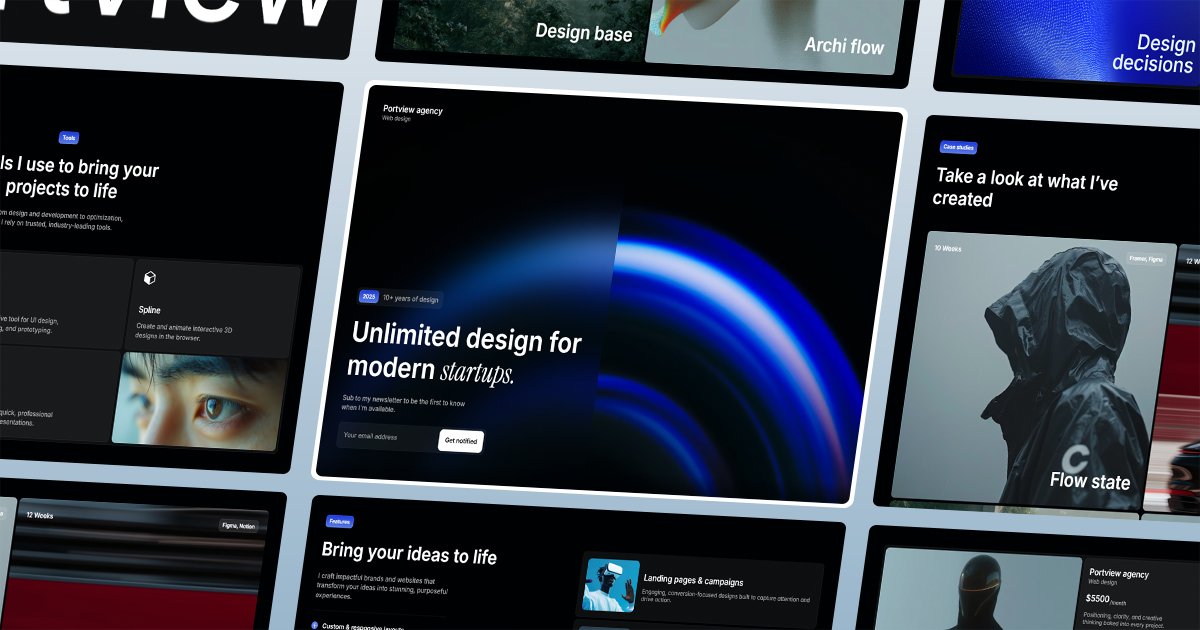 AmarKZR's tweet image. 🎉 Huge giveaway 🎉

My latest @Framer template &quot;Portview&quot; is live on the marketplace.

Givinig it away for FREE (normally $49) only for the next 48h.

1⃣ Like &amp;amp; Follow
2⃣ Comment &quot;Portview&quot;
3⃣ Repost

10 winners will be picked when the giveaway ends. Let&apos;s go!
