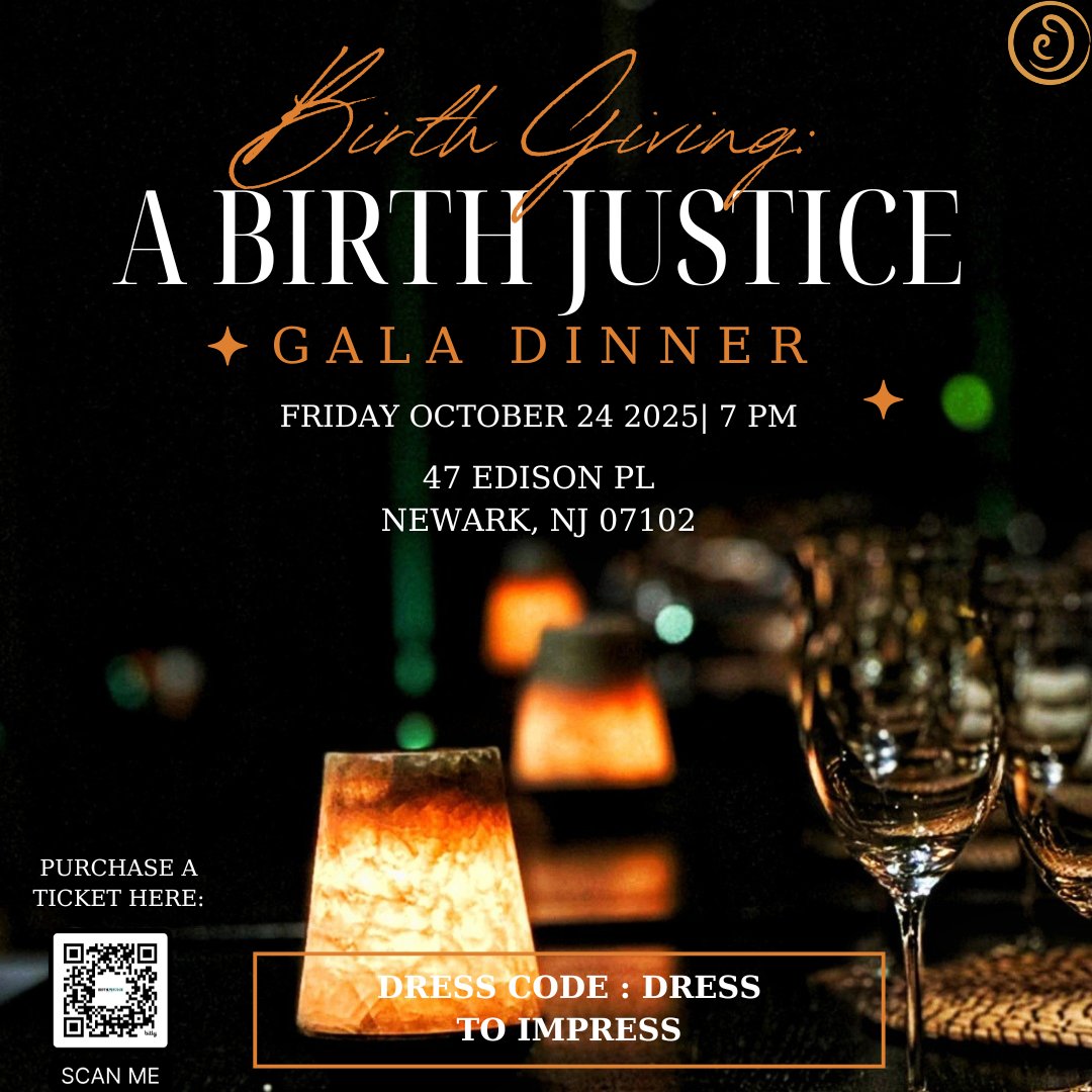 ✨🌟 The Birth Giving Gala ✨🌟
An unforgettable evening celebrating Birth Justice and The Birth Justice Institute , Community, and Collective Power.
📅 Friday, October 24, 2025
🕖 7:00 PM – 10:00 PM
📍 47 Edison Place, Newark, NJ
🍴 Delicious food &amp; fine dining