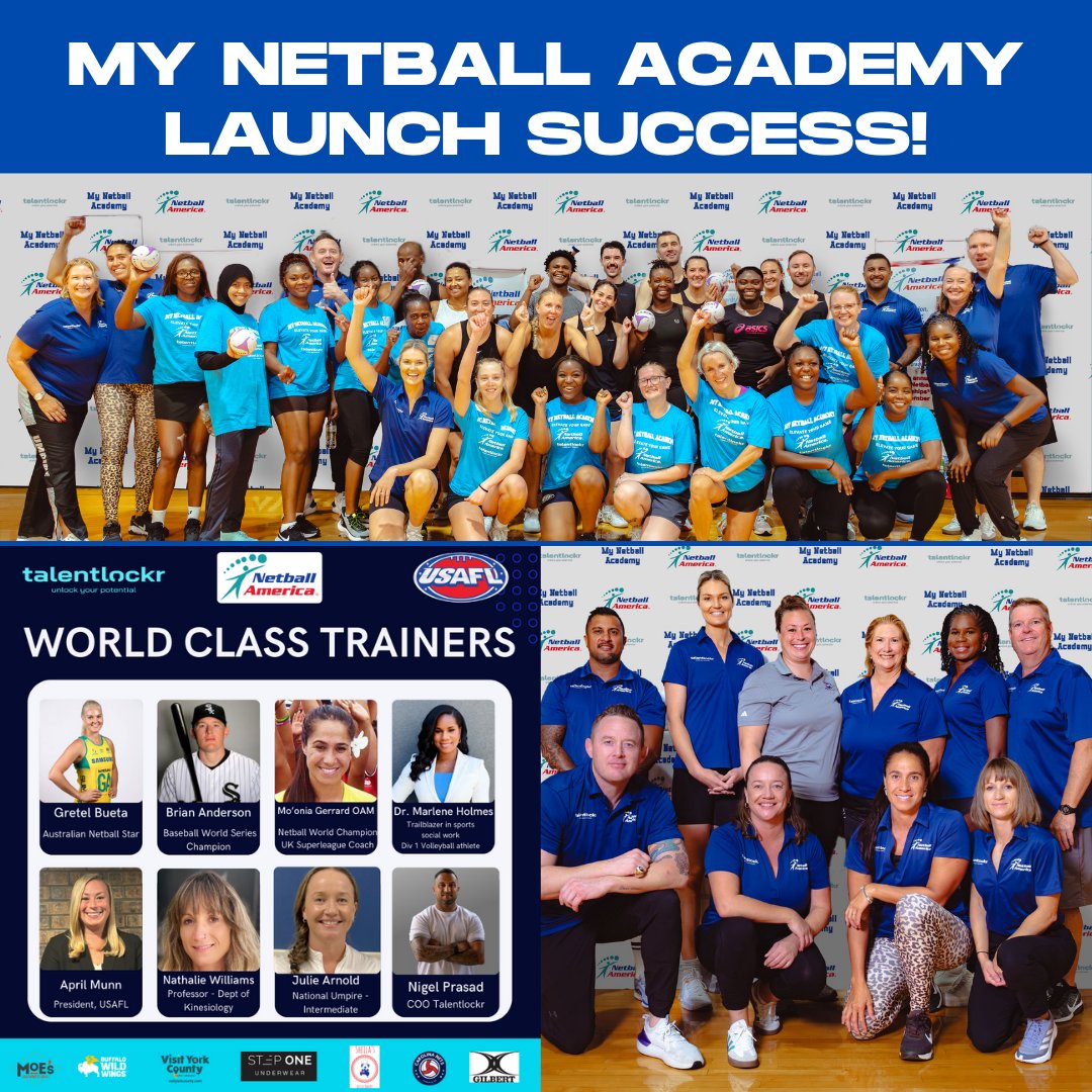 Huge thank you to all who traveled from 15 different cities for inaugural #MyNetballAcademy launch!
Building the future #coaches, #umpires, &amp; #athletes across the USA!
Journey has just begun!
#NetballAmerica #USANetball #NetballUSA #NetballFamily <a href="/talentlockr/">talentlockr</a> <a href="/USAFL1997/">USAFL</a> <a href="/WWBAD32/">Brian Anderson 🌵</a>