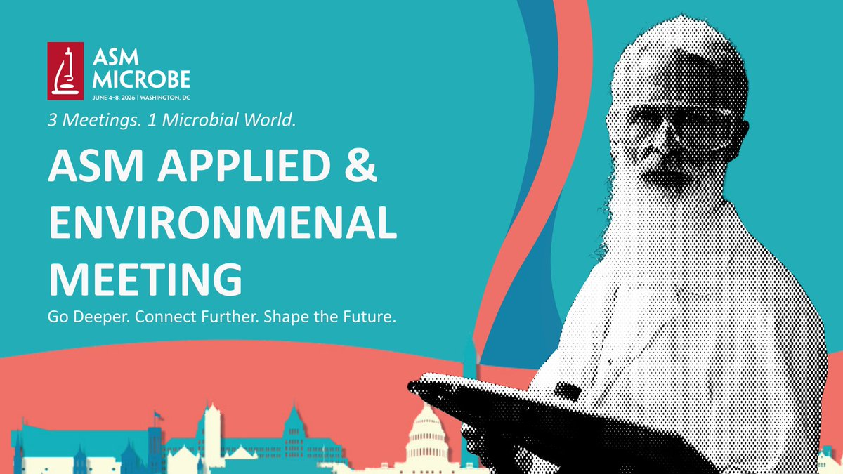 ASMicrobiology's tweet image. At #ASMicrobe 2026, the ASM Applied &amp;amp; Environmental Microbiology Meeting is your hub for research on climate, food, water, energy and industry. We’ve streamlined the program to be clearer and more impactful. Learn more: asm.social/2zI

Three Meetings. One Microbe.