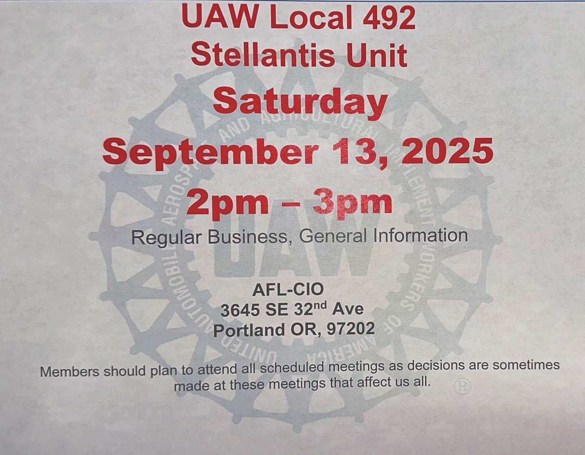 UAW Local 492 tweet media