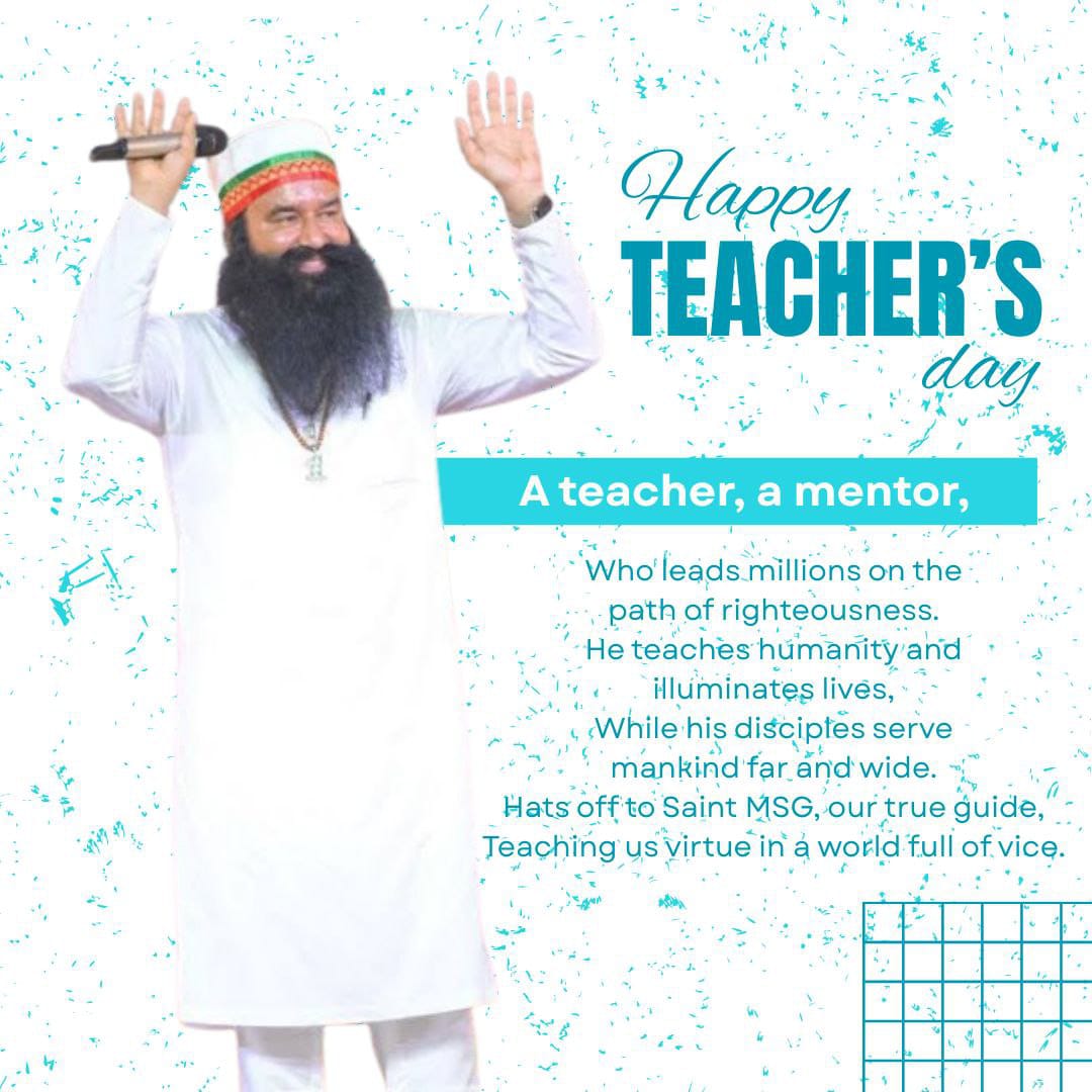 rekhakamboz075's tweet image. Happy #TeachersDay to #SaviourOfHumanity Saint Dr MSG Insan who taught me and millions of people the righteous way to live life by serving humanity selflessly.....
#TeachersDay2025