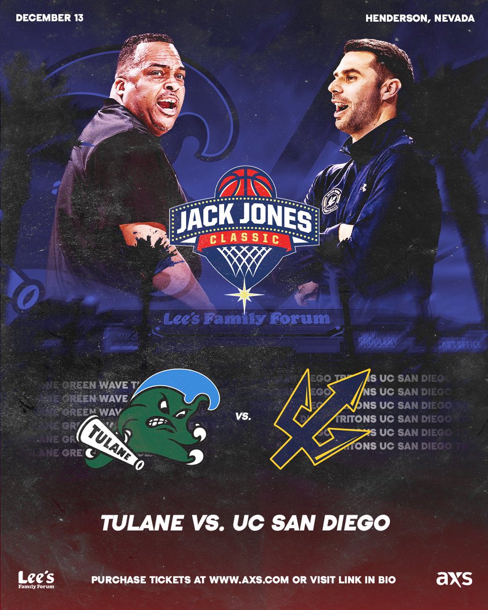 JackJonesClssic's tweet image. Feature Matchup🏀
@GreenWaveMBB vs. @UCSDmbb
December 13 | 8:30 p.m.
