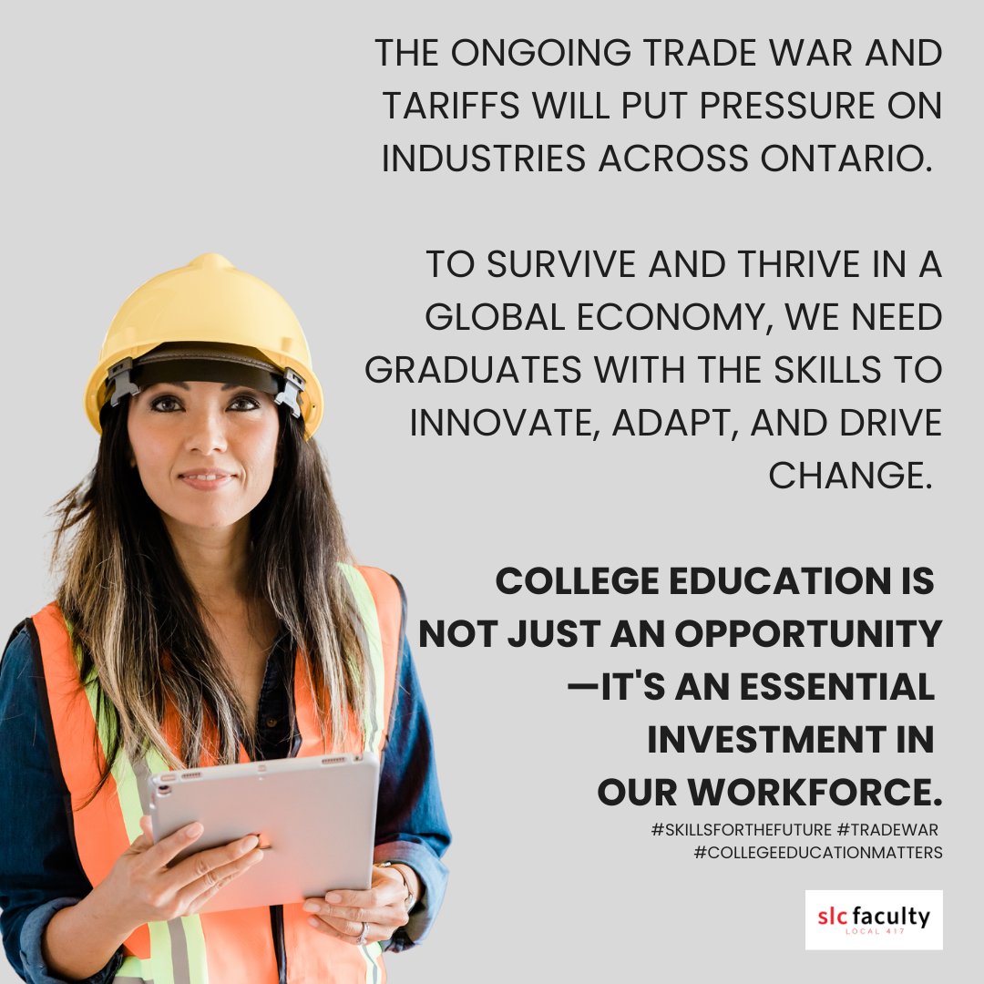 It's time for the Ford government to stop privatization efforts and fund Ontario Colleges properly. #Saveourcolleges #OPSEU #StudentsFirst #NolanQuinnMPP