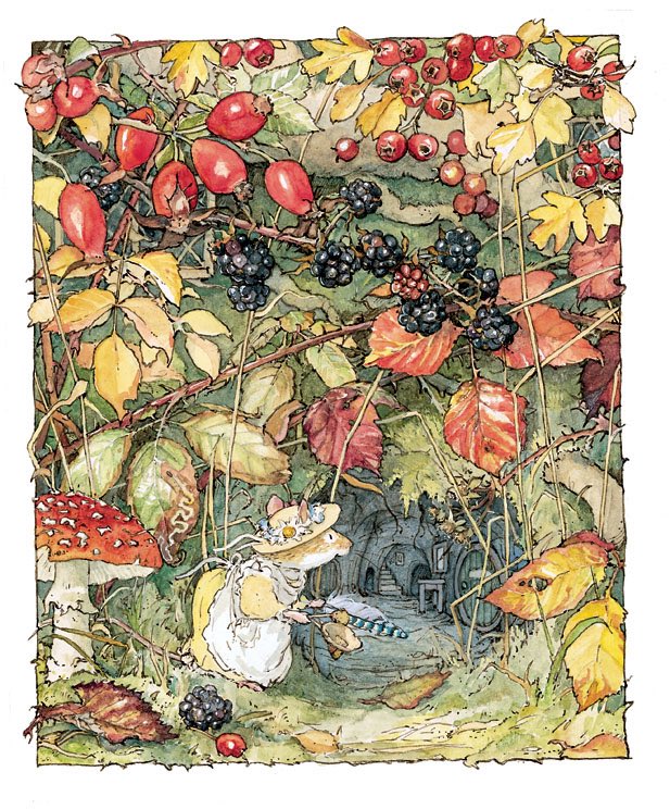 bramblyhedge_'s tweet photo. This weekend marks 45 years since the first publication of Brambly Hedge Autumn Story back in September 1980. https://t.co/qWu1cooa91