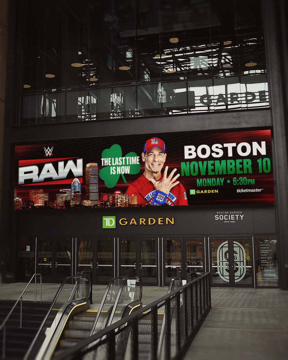 tdgarden's tweet image. JUST ANNOUNCED: WWE returns to TD Garden on November 10 for Monday Night RAW! Don’t miss your chance to witness John Cena’s final appearance in Boston. 

Tickets go on sale September 10 at 10 AM on @ticketmaster.