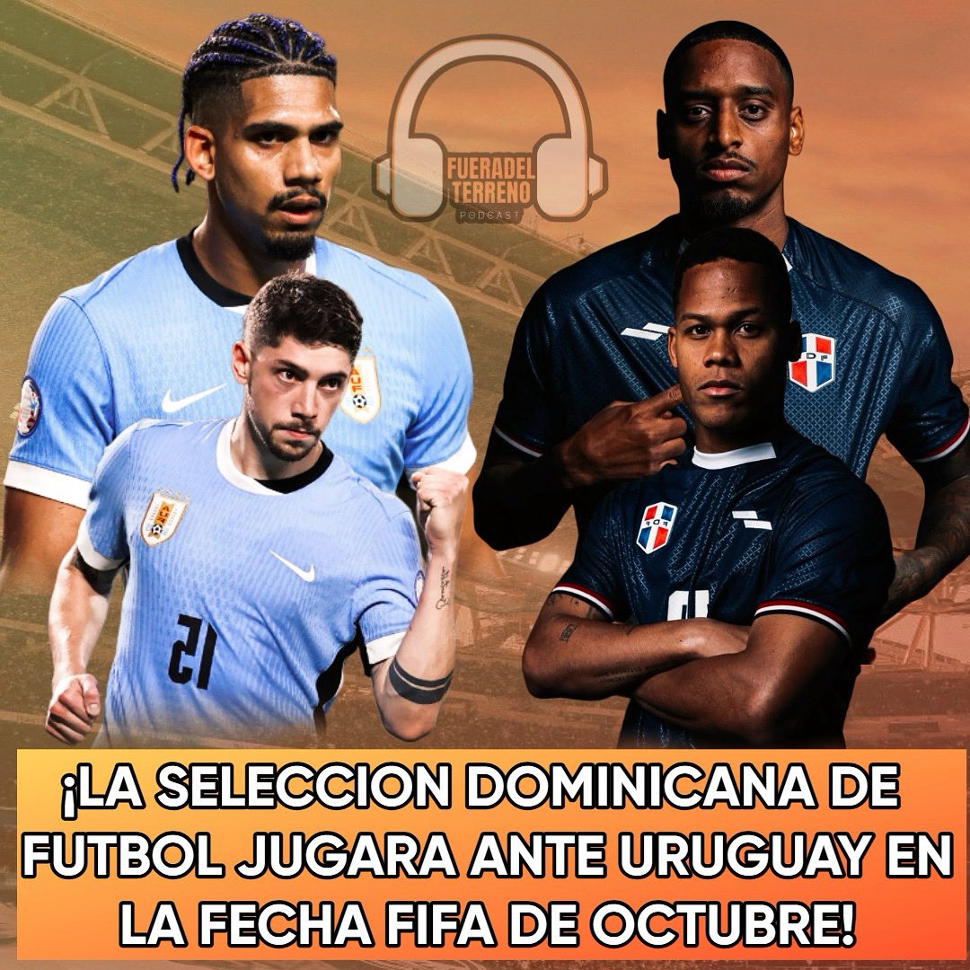 El presidente de la Federación Uruguaya de Fútbol, Ignacio Alonso, confirmó que Uruguay enfrentará a la Selección Dominicana en un amistoso el próximo mes de octubre en Malasia.

🔥 Gran oportunidad para la Sedofútbol de medirse a una potencia histórica del fútbol mundial.
