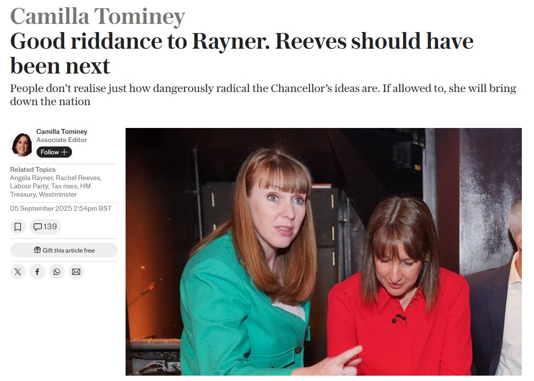 Cut My Tax (@cutmytaxuk) on Twitter photo Remarkable revelations about Reeves' real, far left views in <a href="/Telegraph/">The Telegraph</a>
“The truth is that the Chancellor, like most of the cabinet, is a socialist who has always believed that the answer to all Britain’s ills is taxing people more," writes <a href="/CamillaTominey/">Camilla Tominey</a>
"We know this because Remarkable revelations about Reeves' real, far left views in <a href="/Telegraph/">The Telegraph</a>
“The truth is that the Chancellor, like most of the cabinet, is a socialist who has always believed that the answer to all Britain’s ills is taxing people more," writes <a href="/CamillaTominey/">Camilla Tominey</a>
"We know this because