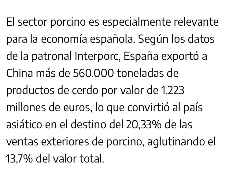🚩Guerra dei dazi #Cina - #UE | Pechino intende rispondere con dazi del 62%, sulla carne di maiale fresca e lavorata, al 38% applicato dall’Unione Europea ai veicoli elettrici. Le misure sono tutte temporanee e saranno oggetto di negoziazione nei mesi a venire.