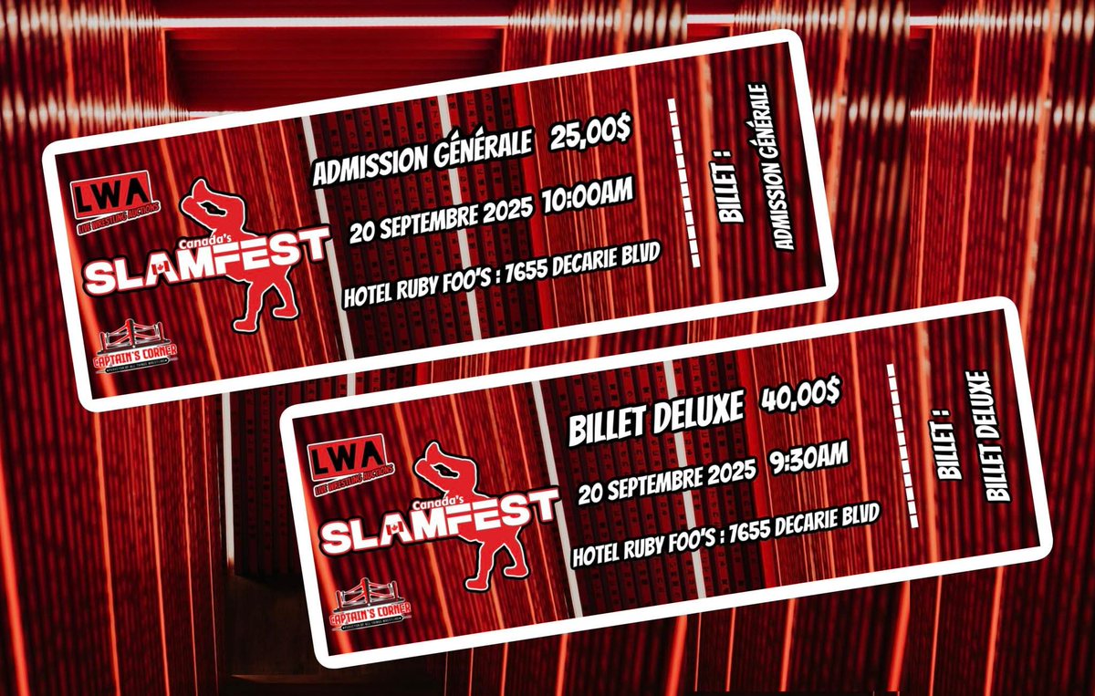 Slamfest.ca - Montreal's first ever wrestling convention! Check out the site to get your tickets now! facebook.com/events/s/slamf… <a href="/SizeThatHurts/">Carl "XL" Leduc</a> montreal