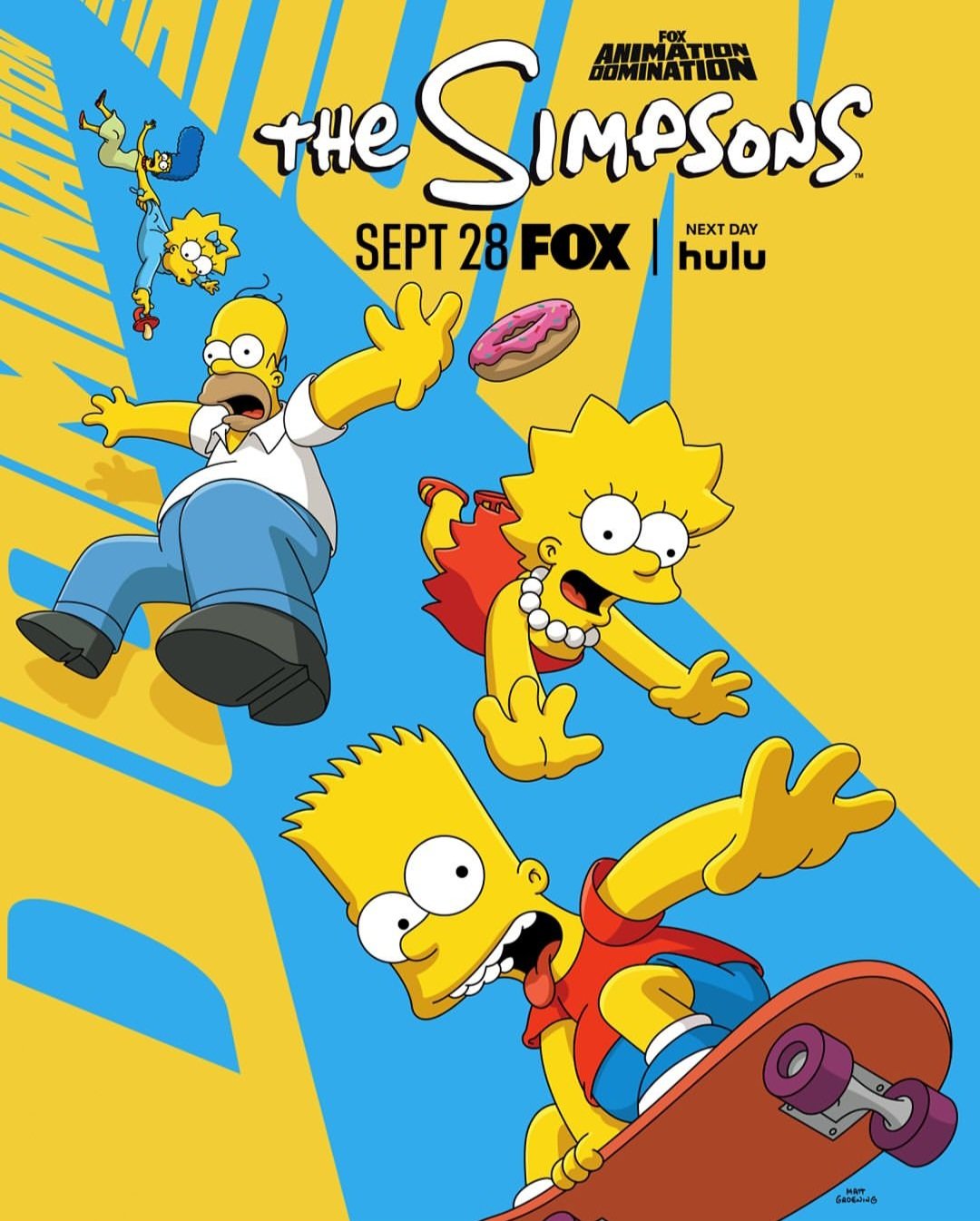 Alex Ortega on X: "@TheSimpsons return this September 28th. My Sundays are  once again my favorite day, even though I have to go back to work the next  day. #TheSimpsons https://t.co/AHucZ77zgW" /