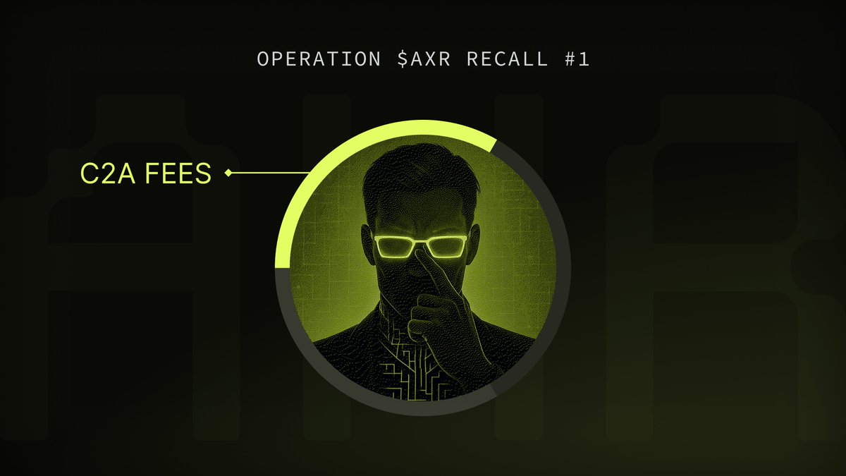 Operation $AXR Recall #1 그래픽(미래적 에이전트 이미지)