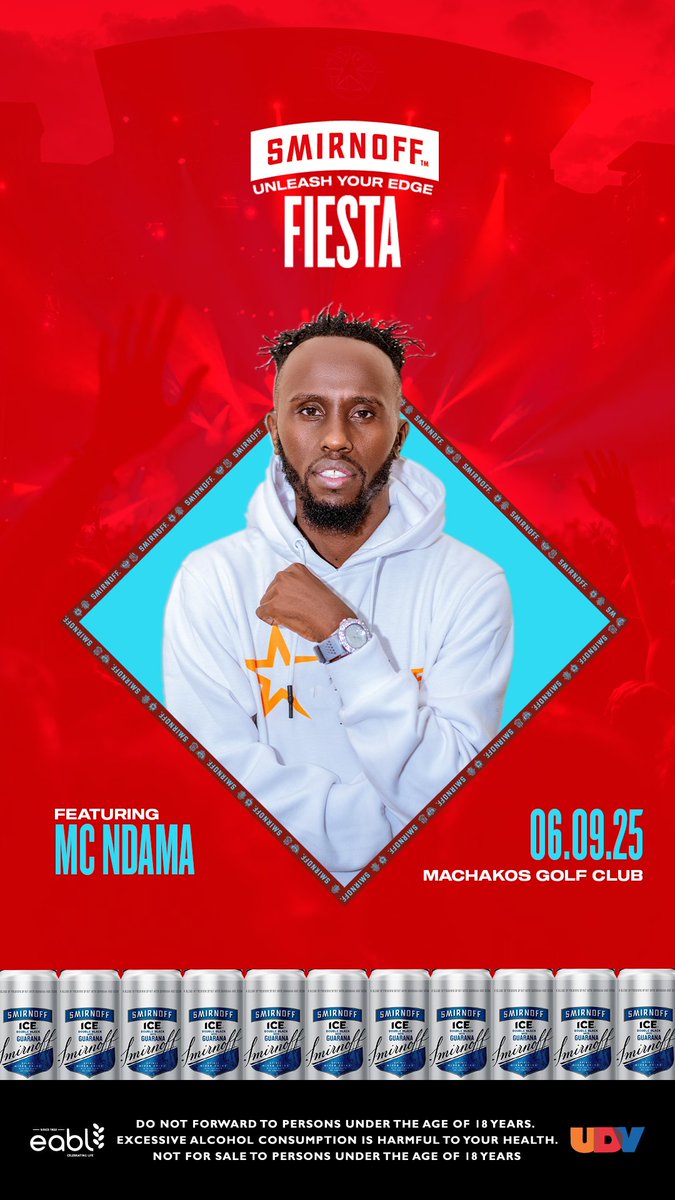 We're definitely pulling up for the fiesta at Machakos Golf Club tomorrow #WeDoWe. 
Line up is 🔥 i.e DJ Grauchi, Khaligraph Jones, The Daq Child, and Femi One. <a href="/nomie_shi/">miss 💕</a> You don't wanna miss this! 
Turn up for fun &amp; unforgettable vibes!
 #SmirnoffUnleashYourFiesta
