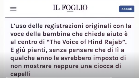 Che schifo, Il Foglio.
Che immondo schifo.