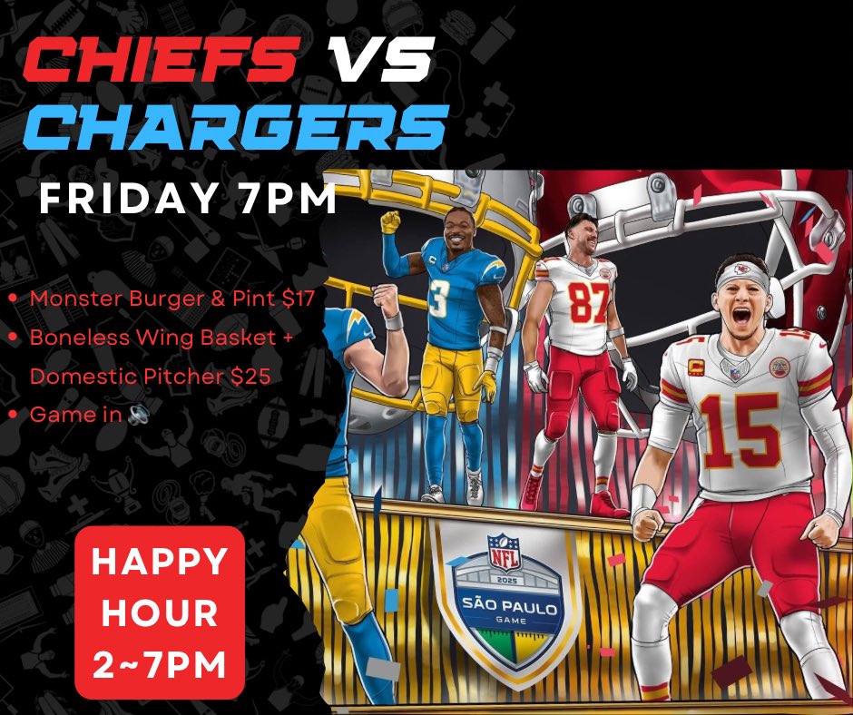 Arrowhead North is back in action tonight as the Chiefs take on the Chargers at 7pm.

#Cheers🏈