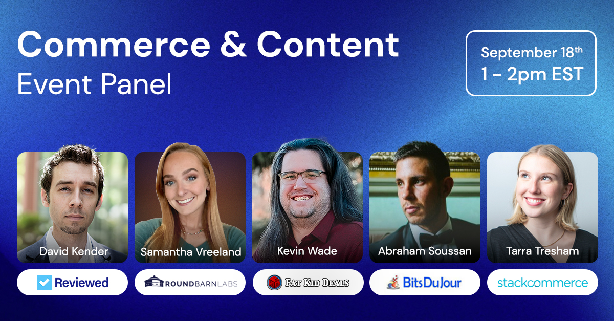 StackCommerce's tweet image. Content formats are shifting. AI is accelerating. Affiliate models are evolving.
Don’t miss our expert publisher panel on the trends shaping content & commerce.
📅 9/18, 1–2pm ET🔗 Register for free: stackcommerce.wixsite.com/contentcommerce
#CommerceContent #ContentStrategy #Affiliates