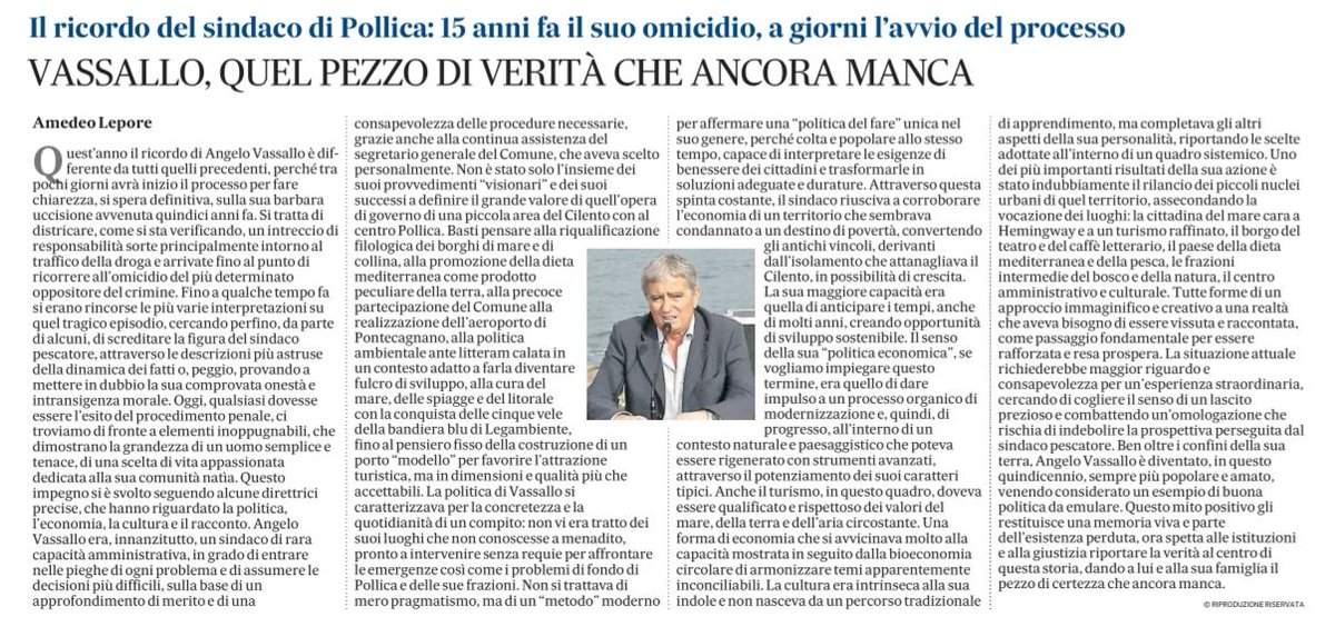 #amedeolepore
Vassallo, quel pezzo di verità che ancora manca
di Amedeo Lepore
linkedin.com/feed/update/ur…