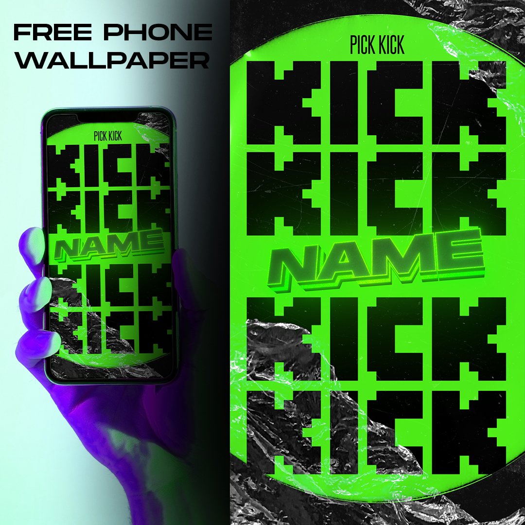 Drop Your Name for FREE Kick Phone Wallpaper! ⚡️

&gt; must follow+rt