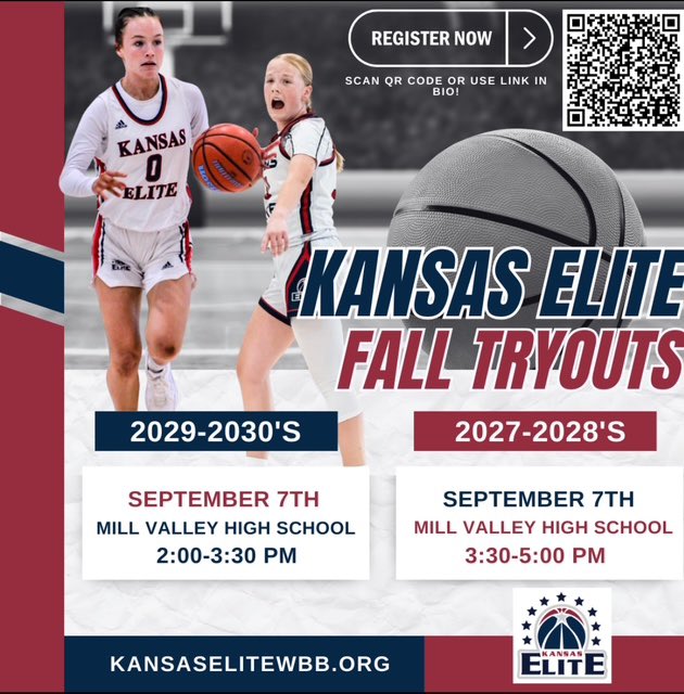 Fall Tryouts/ Evaluations this Sunday!!

Come join a 35 year strong program committed to teaching fundamentals. developing well rounded players at both ends of the court and prioritizing regional exposure.

We ask everyone (new and existing players) to register using the QR Code.