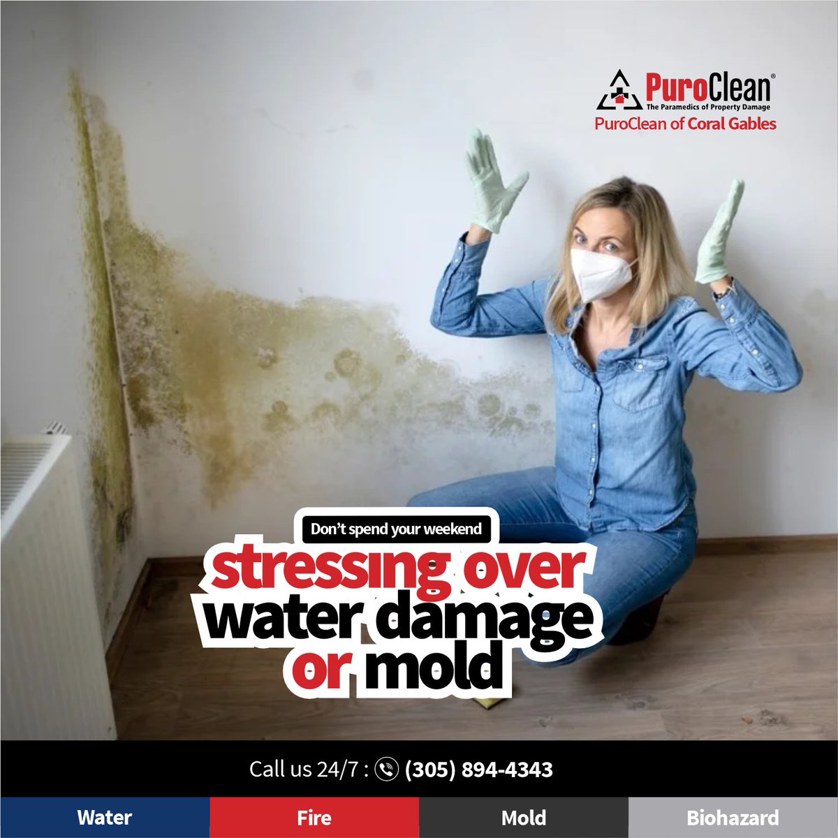 PuroCoralGables's tweet image. Don’t spend your weekend stressing over water damage or mold. Let PuroClean of Coral Gables handle the mess so you can relax and enjoy your time. We restore your property and your peace of mind. 🏡✨

#CoralGables #WaterDamageHelp #MoldRestoration #PuroClean #RestorationExperts