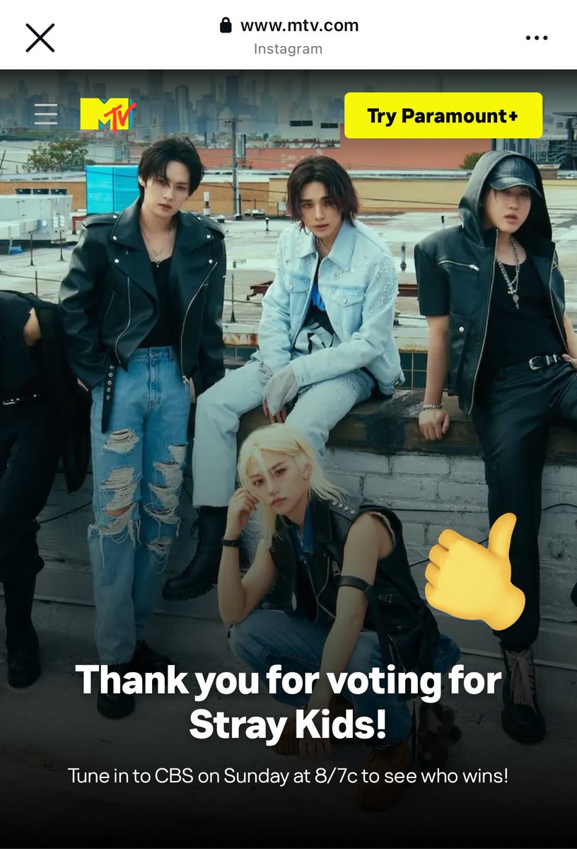 🏆 #VMA Best Group部門 最終ラウンド開催中！

VMAをまだ知らないSTAYへ届くよう他SNSなどでも広めてください📣❤️‍🔥
お手持ちの全アカウントで本日中に投票して下さい！

⚡️より多くのSTAYのサポートが必要です⚡️

■投票所🔗 bit.ly/483c7G9
MTVインスタストーリーのリンクをタップするだけ✨