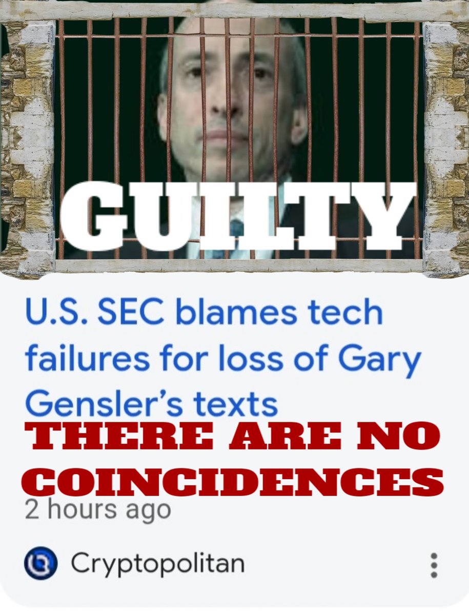 stephmase22's tweet photo. 📣📣 NO COINCIDENCES 🚨🚨

Extraordinary coincidence and timing @SECGov Gary Gensler texts are lost.

At a pivotal point in Market Manipulation complaints in many tickers and the $MMTLP U3 Halt that frozen 65K shareholders funds.

Coincidence or Cover-up ❓️🤔
COVER-UP