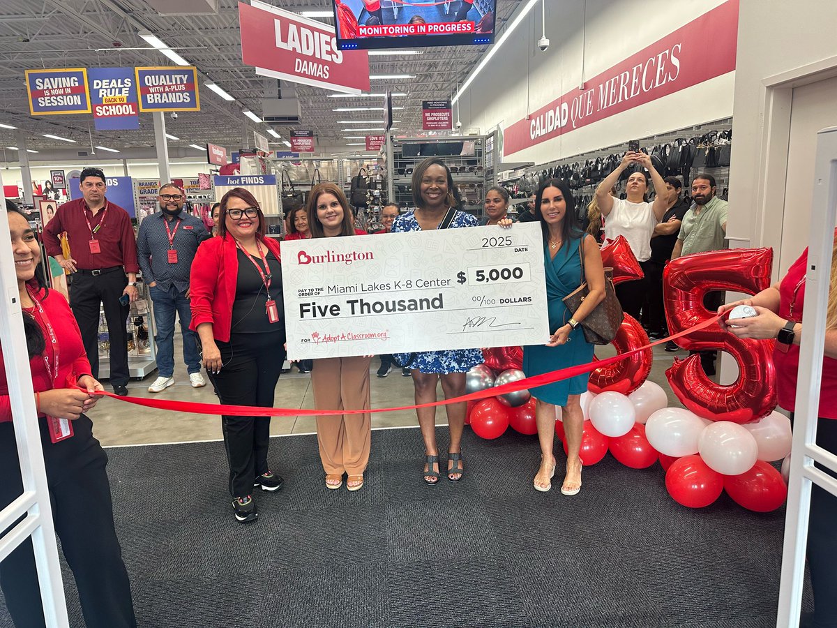 Thank you Adopt-a-Classroom and Burlington for this amazing donation for our teachers. <a href="/MDCPS/">Miami-Dade Schools</a> <a href="/YeseniaAponte05/">Yesenia Aponte</a> <a href="/MDCPSNorth/">M-DCPS North Region</a> <a href="/Adopt_classroom/">AdoptAClassroom.org</a> <a href="/Burlington/">Burlington</a>