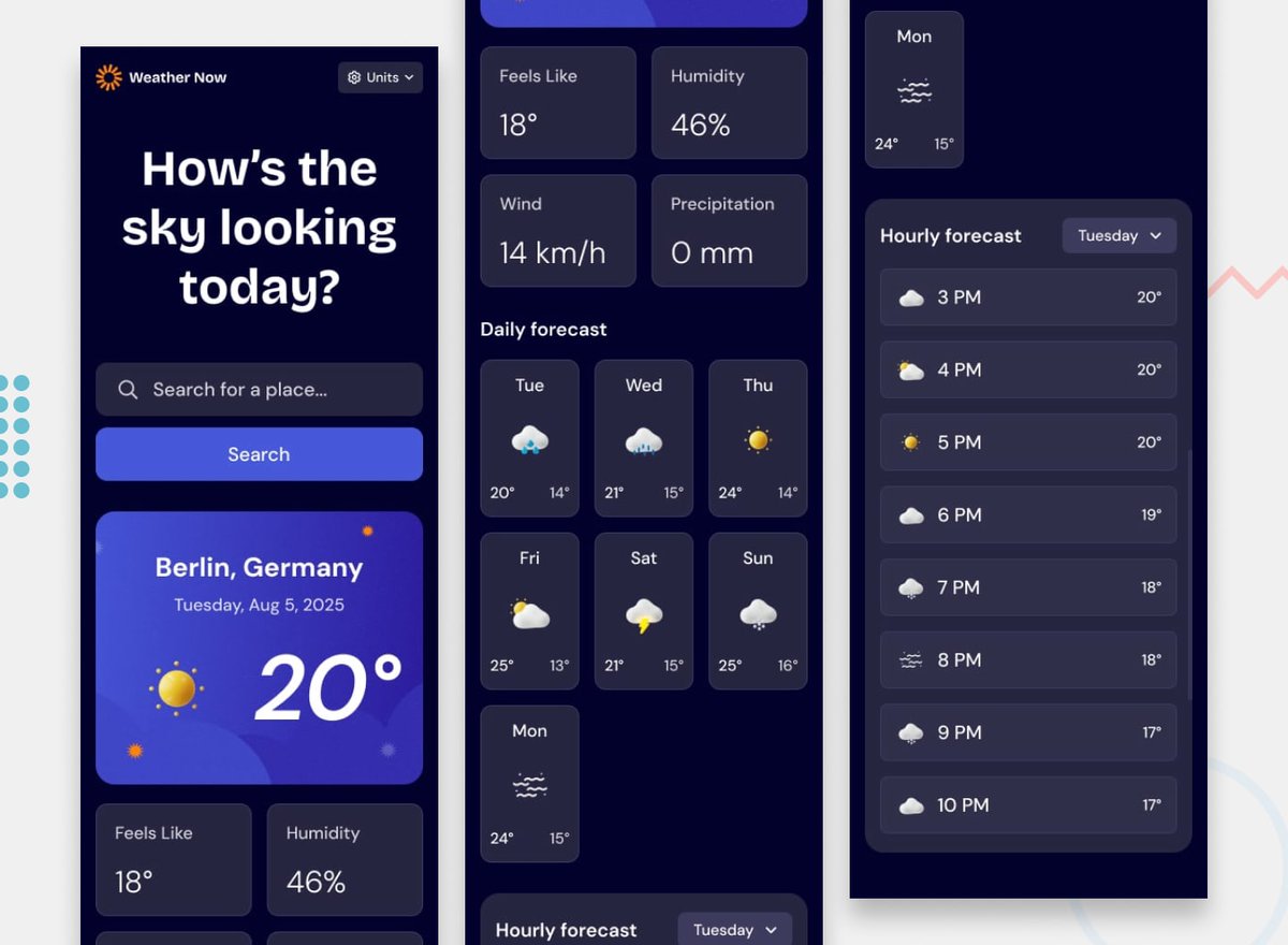 frontendmentor's tweet image. 🚀 BIG NEWS: We've launched our first-ever hackathon!
The #FM30Hackathon starts NOW with our brand new Weather App challenge. You have 30 days to build something you're proud to share and potentially win a year of Frontend Mentor Pro!
Details below 🧵