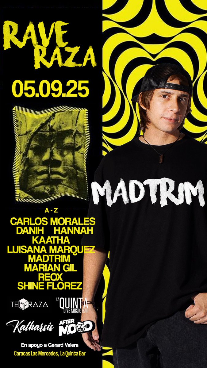 MadtrimMusic's tweet photo. caracas
b2b shine 
al día 5 de septiembre https://t.co/KmiVvqaosb