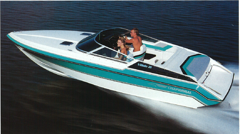ChaparralBoats's tweet photo. This 1990 Villain III was featured in the model lineup during Chaparral's 25th anniversary. Even at only 24 feet, this boat had a large swimstep, lots of seating, and an enclosed cabin that could sleep 2. #ChaparralBoats   #Chaparral60 #ChaparralLife #boating #ThrowbackThursday https://t.co/aqfQUvfPvX