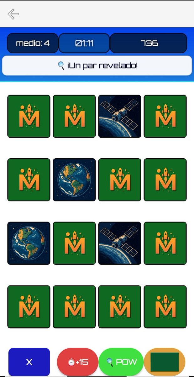 German_dev_ar's tweet image. A cosmic memory challenge is approaching! 🌌
I'm working in a new app: Memotest 🧠, a mobile game built with #NativeScript. Flip tiles, match pairs, and conquer levels in this sleek, space-themed puzzle adventure!
#GameDev #MobileGames #Puzzle #JavaScript