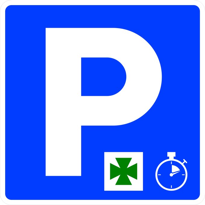 PoliciaCambrils's tweet photo. Tenim aqui el nou senyal  que indica el lloc on està autoritzat l'estacionament de vehicles només per a un fi concret (accés a farmàcia, hospital...) el pictograma del qual s'inclourà al senyal, i durant un temps determinat, que serà indicat en panell complementari.
@transit https://t.co/4rmRiwhqJ9
