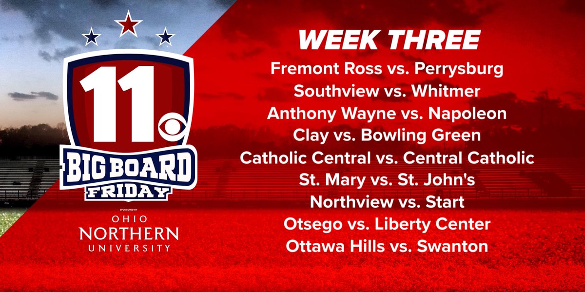 H. Tyler Seggerman (@tylerseggerman) on Twitter photo 3rd edition of #BigBoardFriday. Featured Games include:
<a href="/FootballPerkins/">Perkins Pirates Football</a> 🆚 <a href="/SFSAthletics/">St. Francis de Sales Athletics</a>
- Coverage tonight from <a href="/ChaseBachman/">Chase Bachman</a>
<a href="/GburgGBears/">Gibsonburg Athletics</a> 🆚 <a href="/DeltaAthletics/">Delta Athletics</a>
- ‘Small Town Steve’ (<a href="/iwanek_steven/">Steven Iwanek</a>) covering 3rd edition of #BigBoardFriday. Featured Games include:
<a href="/FootballPerkins/">Perkins Pirates Football</a> 🆚 <a href="/SFSAthletics/">St. Francis de Sales Athletics</a>
- Coverage tonight from <a href="/ChaseBachman/">Chase Bachman</a>
<a href="/GburgGBears/">Gibsonburg Athletics</a> 🆚 <a href="/DeltaAthletics/">Delta Athletics</a>
- ‘Small Town Steve’ (<a href="/iwanek_steven/">Steven Iwanek</a>) covering