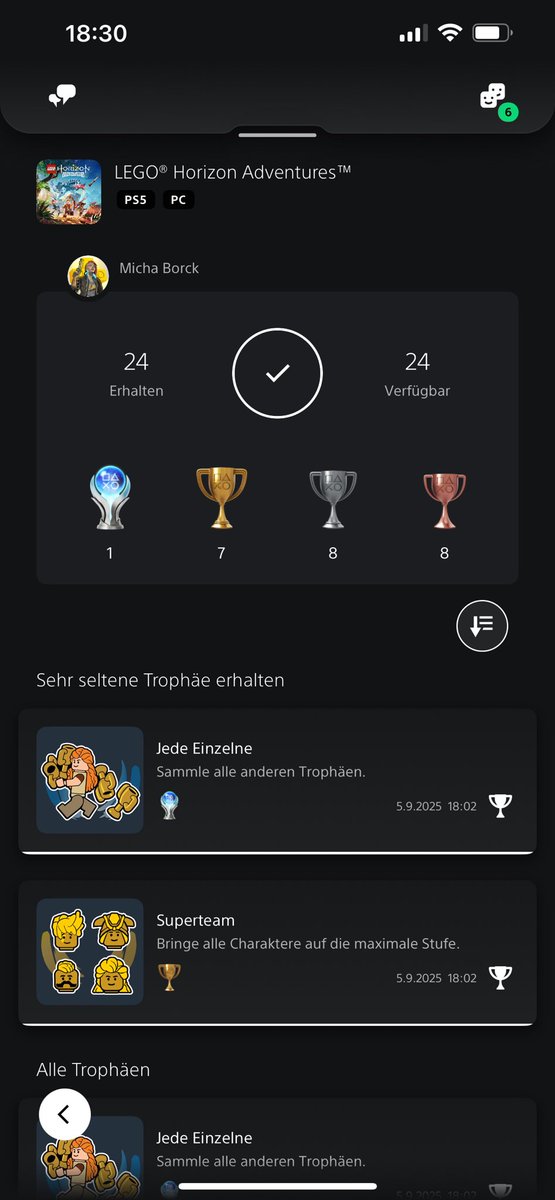 Sacrophagus's tweet photo. Platinum #313 goes to Lego Horizon Adventures. Funny game but the grind to lvl every 4 chars to level 20 doubles the playtime. Playtime was aprox. 11hrs. One of the most boring grinds iβve ever doneβ¦ 5/10
#trophytwt #trophyhunting #PlayStation #GamingCommunity https://t.co/s0ZxZ1uGqz